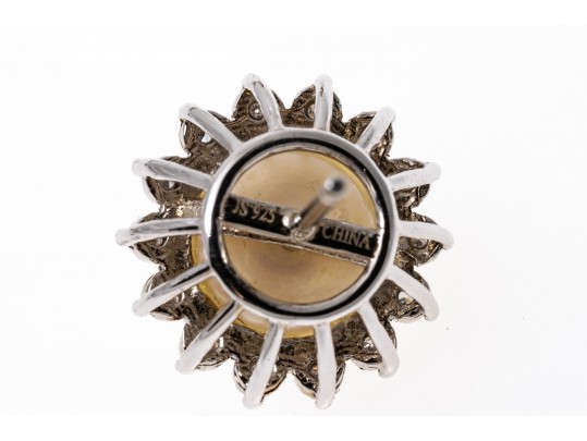 Lot Of Sterling Silver Jewelry With Accent Diamonds