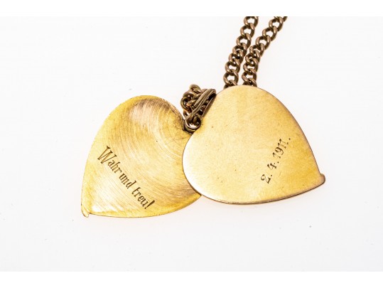 14K Diamond Heart Pendant Necklace