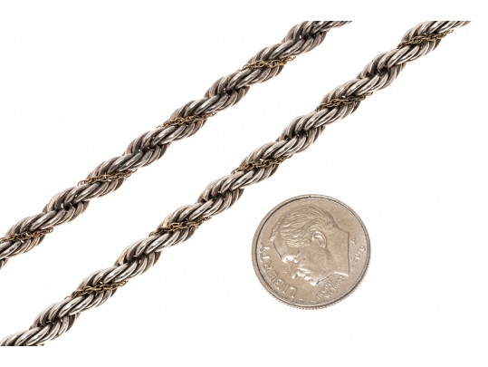 Tiffany & Co. Sterling And 18K Helix Chain Necklace