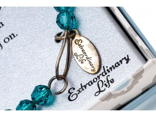 Lot Of Teal And Blue Green Color Jewelry, Including A Sterling And Abalone Necklace