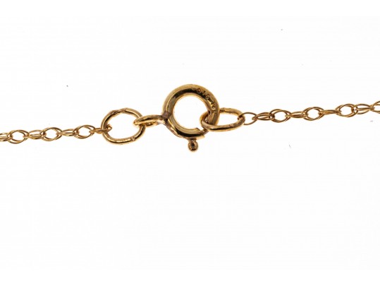 14k Yellow Gold Pretty Black And White Peace On Earth Cameo Pendant, With Chain