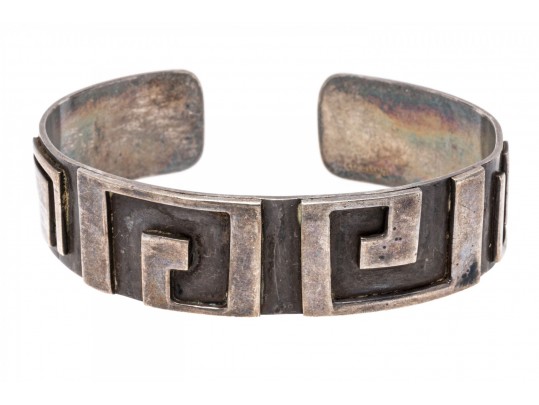 Sterling Greek Key Cuff Bracelet
