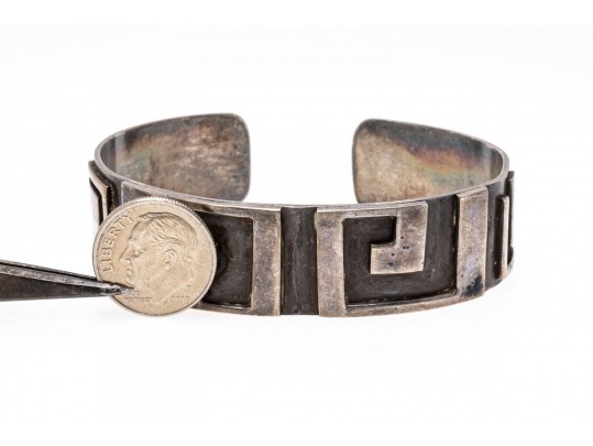 Sterling Greek Key Cuff Bracelet