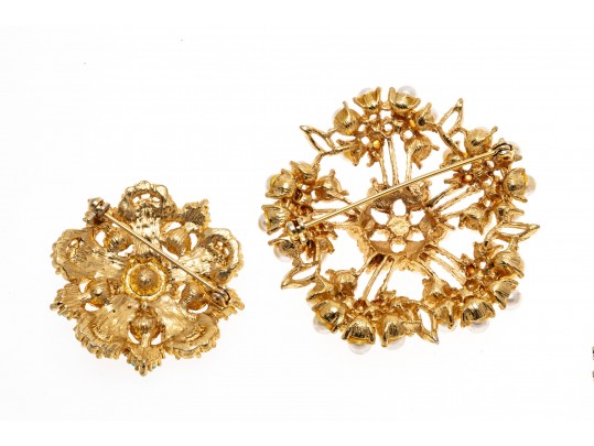 Colorful Fashion Necklaces, Brooches And Ring, Size 9