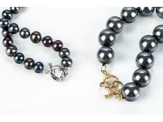 Three Faux Pearl Necklaces