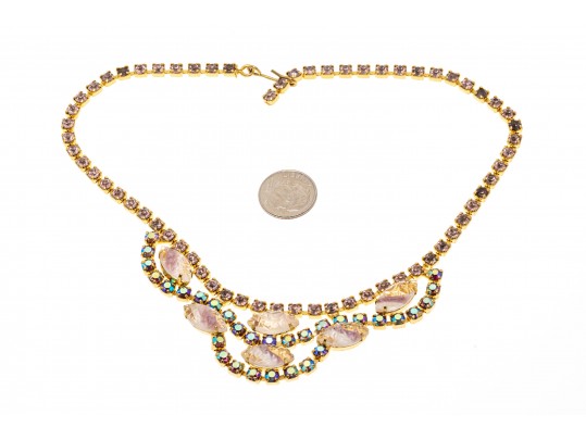 Colorful Fashion Necklaces, Brooches And Ring, Size 9