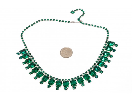 Collection Of Green And White Cubic Zirconia Fashion Jewelry