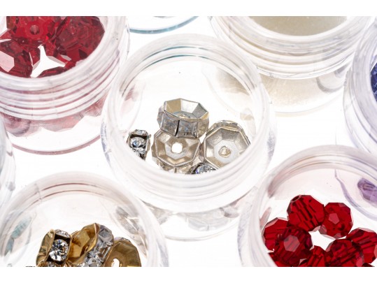 Collection Of Faceted Costume Beads