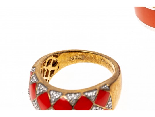 Beaded Fashion Necklaces And Bracelet With Sterling Rings, Sizes 6.5 & 7