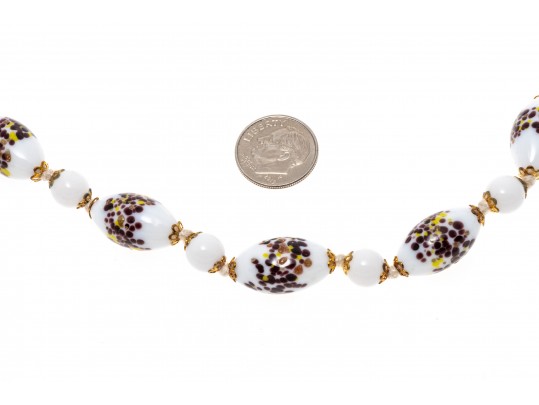 Lot Of Assorted Black And White Toned Costume Jewelry, With Mother-of-Pearl