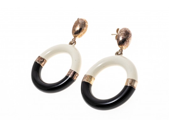 Lot Of Assorted Black And White Toned Costume Jewelry, With Mother-of-Pearl