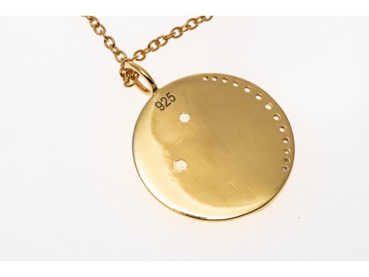 Sterling Crescent Moon And Star Pendant Necklace And Stud Earrings