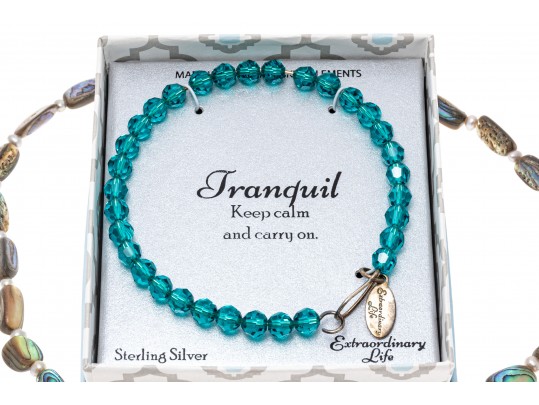 Lot Of Teal And Blue Green Color Jewelry, Including A Sterling And Abalone Necklace