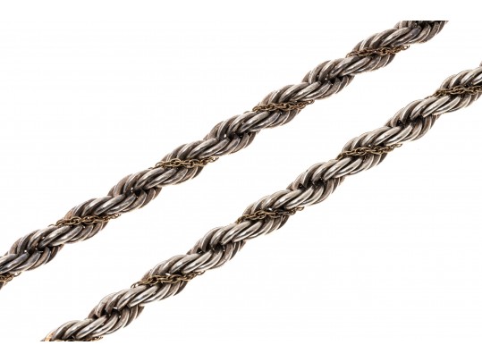 Tiffany & Co. Sterling And 18K Helix Chain Necklace