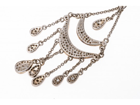 Lot Of Sterling Silver Jewelry With Accent Diamonds