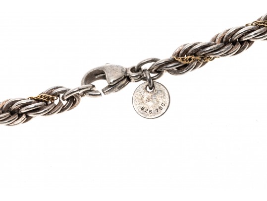 Tiffany & Co. Sterling And 18K Helix Chain Necklace