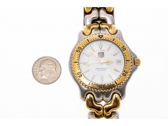Tag Heuer Iconic Two Tone 38mm SEL Watch, White Dial With A Bracelet