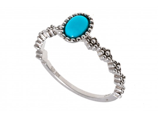 Sterling Bracelt And Ring With Turquoise And Howlite, Ring Size 7+