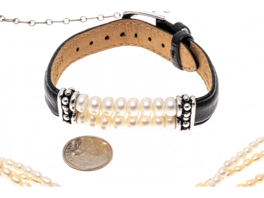 Collection Of Sterling And Pearl Jewelry