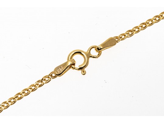 14k Yellow Gold Lovely Amethyst Butterfly Pendant, With Chain