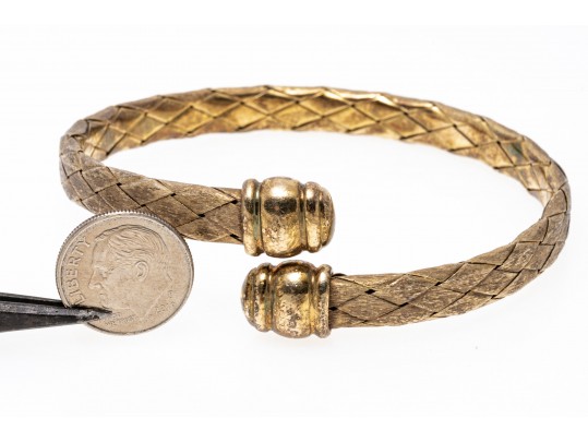 Vermeil Sterling Bracelet And Pendant Earrings