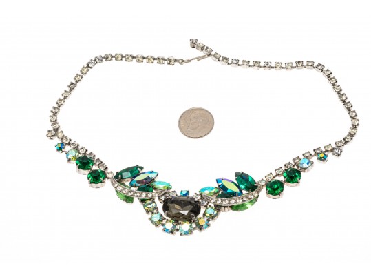 Collection Of Green And White Cubic Zirconia Fashion Jewelry