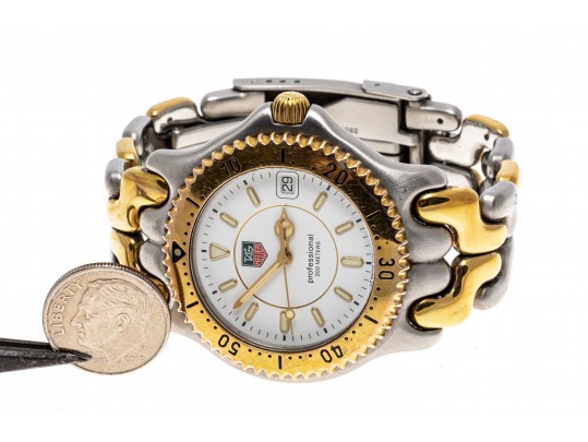 Tag Heuer Iconic Two Tone 38mm SEL Watch, White Dial With A Bracelet