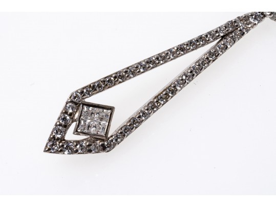 Sterling And Bright White Zirconia Earrings