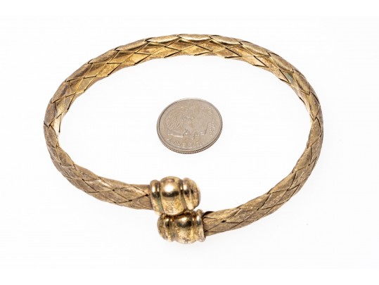 Vermeil Sterling Bracelet And Pendant Earrings