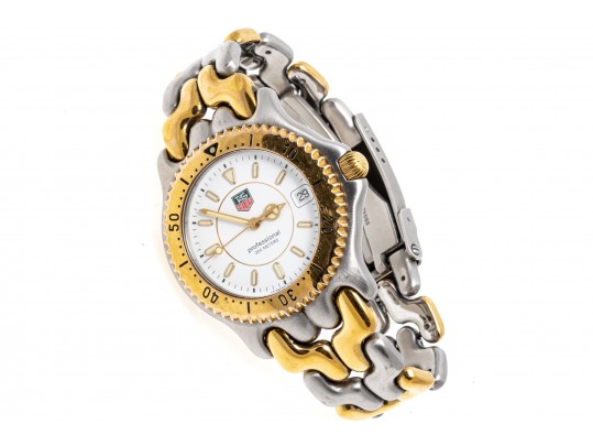 Tag Heuer Iconic Two Tone 38mm SEL Watch, White Dial With A Bracelet