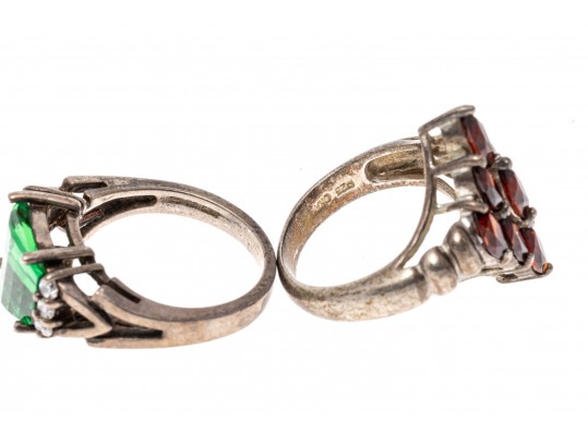 Collection Of Colorful Sterling Silver And Gemstone Jewelry