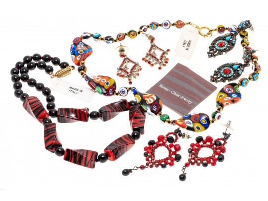 Lot Of Assorted Murano Glass And Beaded Costume Jewelry