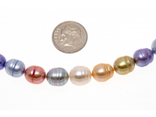 Honora Cultured Freshwater Pearl Necklace And Earring Set, Multi Tones, Boxed