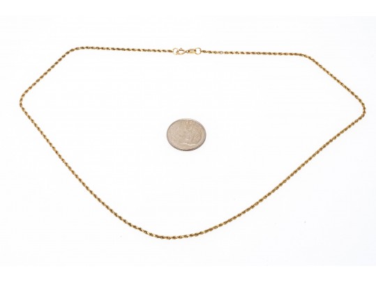 10K Twist Chain Necklace