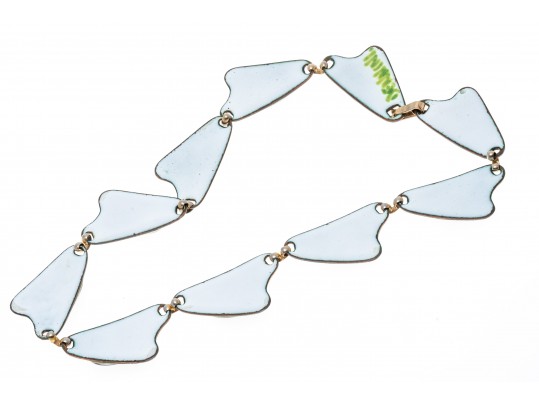 Abstract Kay Denning Black And White Necklace