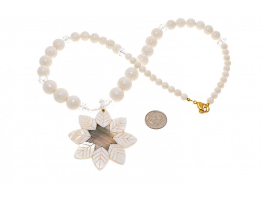 Lot Of Assorted Black And White Toned Costume Jewelry, With Mother-of-Pearl