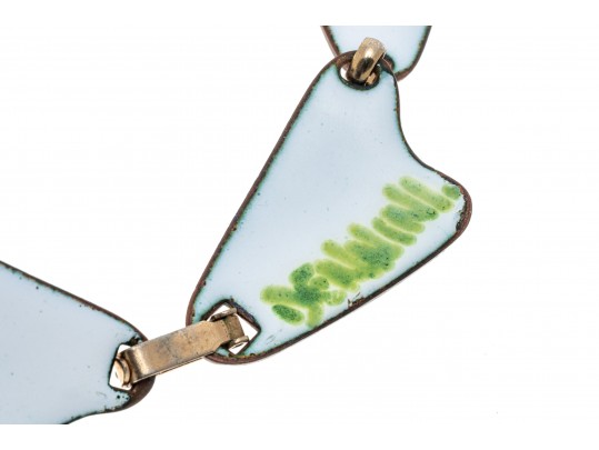 Abstract Kay Denning Black And White Necklace