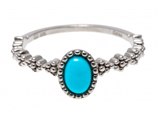 Sterling Bracelt And Ring With Turquoise And Howlite, Ring Size 7+