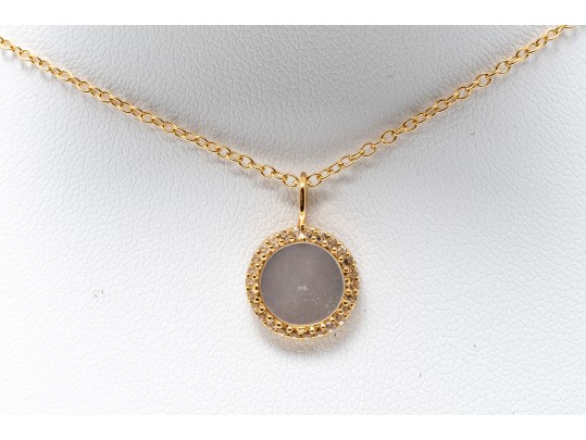 Sterling Necklace And Earrings Set With Mother Of Pearl And Topaz