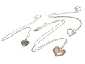 Three Sterling Heart Pendant Necklaes