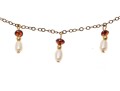 Gold Filled Pearl And Garnet Beaded Necklace