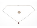 Sterling And Simple Garnet Pendant Necklace