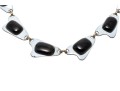 Abstract Kay Denning Black And White Necklace