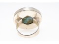 Sterling Ring With Large Larimar Stone, Size 8.5