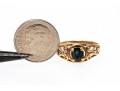 Interesting 10K Blue-Green Sapphire Ring, Size 5.75