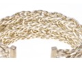 Sterling Bangle Bracelet With Woven Band