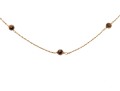 Delicate 14K And Stationed Tigers Eye Beaded Necklace