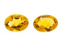Loose Stones: Pair Of Oval Faceted, Deep Golden Yellow Citrines, 10.37 TCW