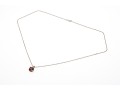 Sterling And Simple Garnet Pendant Necklace