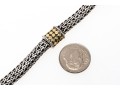 John Hardy Wonderful Classic Sterling Woven Bracelet With 18k Yg Dot Stations